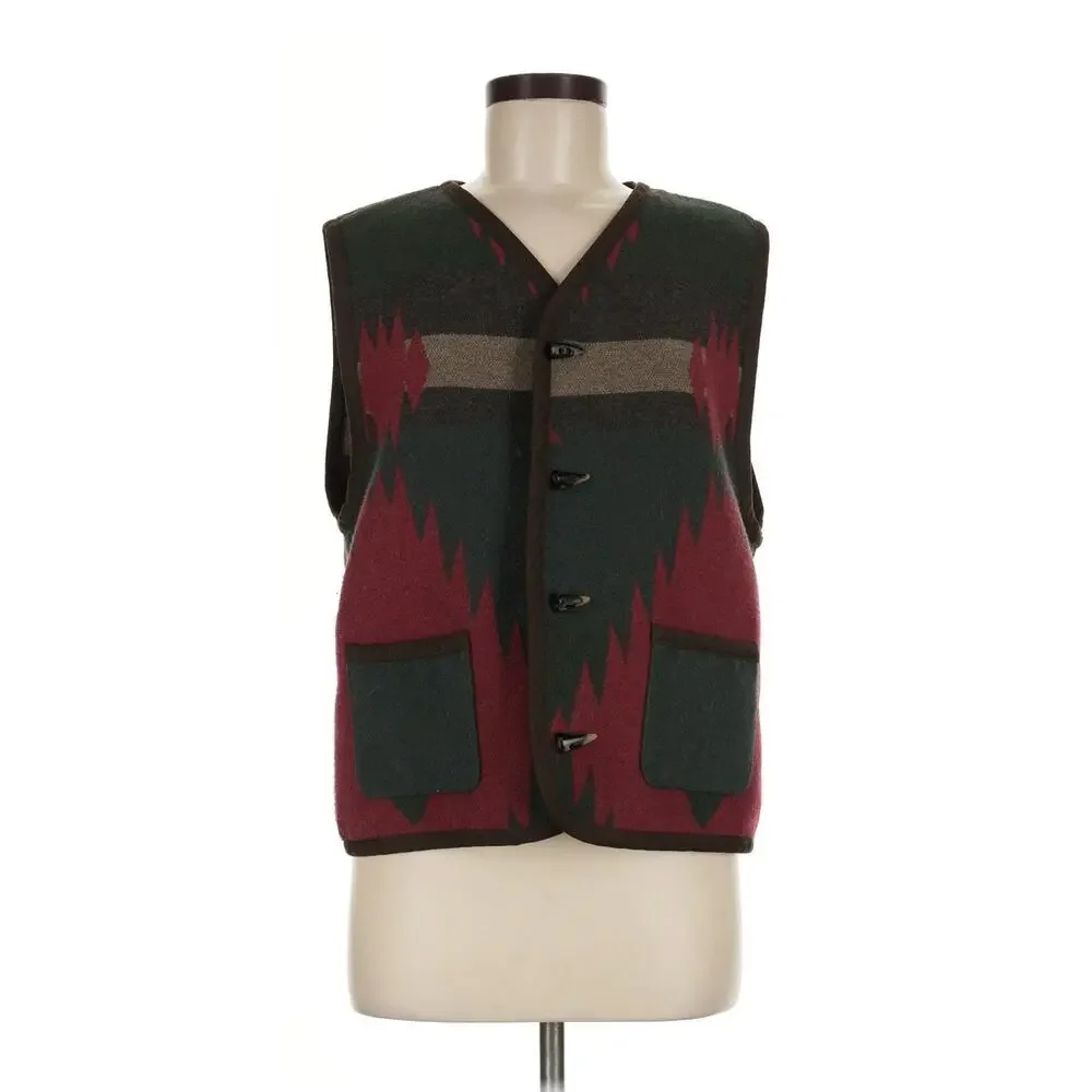 Banana Republic Archive Cabinwear Vintage Style Wool Blend Southwestern Vest M